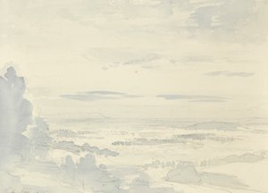 距離、1915年（紙に黒鉛とトイレ） 作： Philip Wilson Steer